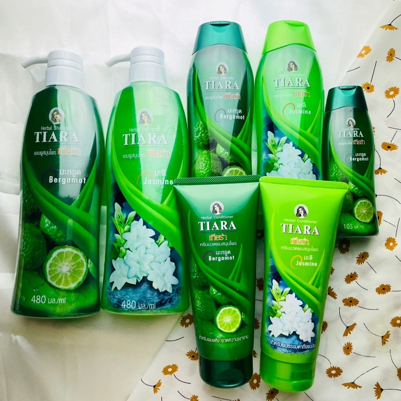 แชมพูสมุนไพร ครีมนวด เทียร่า TIARA สูตร อัญชัน มะลิ มะกรูด