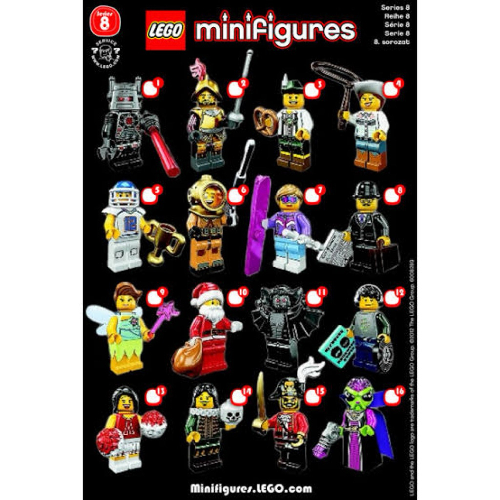 เลโก้ lego minifigure 8833 ของแท้ 100% แบบเป็นเศษมือหนึ่งพร้อมส่ง
