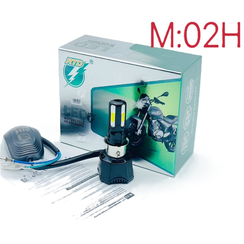 M:02H RTD ไฟหน้าRTD LED รถจักรยานยนต์ 4ชิพ มอเตอร์ไซค์ แสงสีขาว led M:02H 42w 12v 1set