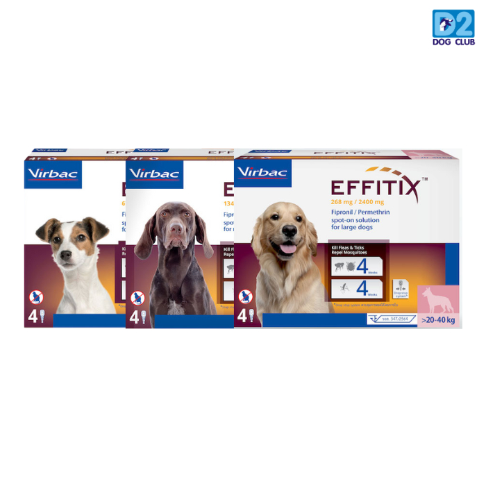 Effitix ผลิตภัณฑ์กำจัดปรสิตภายนอกสำหรับสุนัข ชนิดหยอดหลัง
