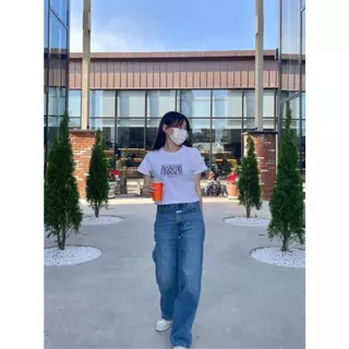 เสื้อยืด MARITHE Francois Girbaud แท้ W Classic Logo Tee T Shirt