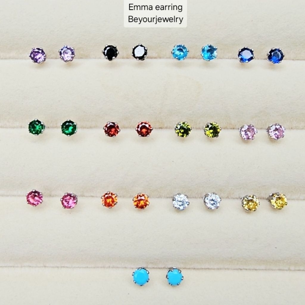 SALE รวมพลอย Emma Earring ต่างหูพลอยมินิมอล เจียรเหลี่ยมเพชร ก้นแหลม ราคา ถูกที่สุด ดีลบีเคเค แกลเลอรีภาพที่ 8