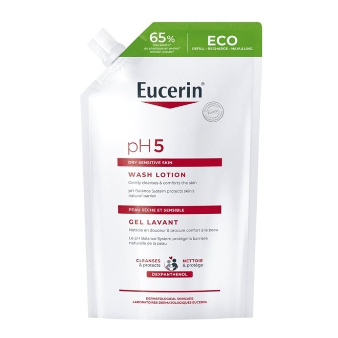 Eucerin pH5 Wash Lotion ยูเซอรีน พีเอช วอช โลชั่น ผลิตภัณฑ์บำรุงผิวกาย สำหรับผิวบอบบางแพ้ง่าย 400ml.