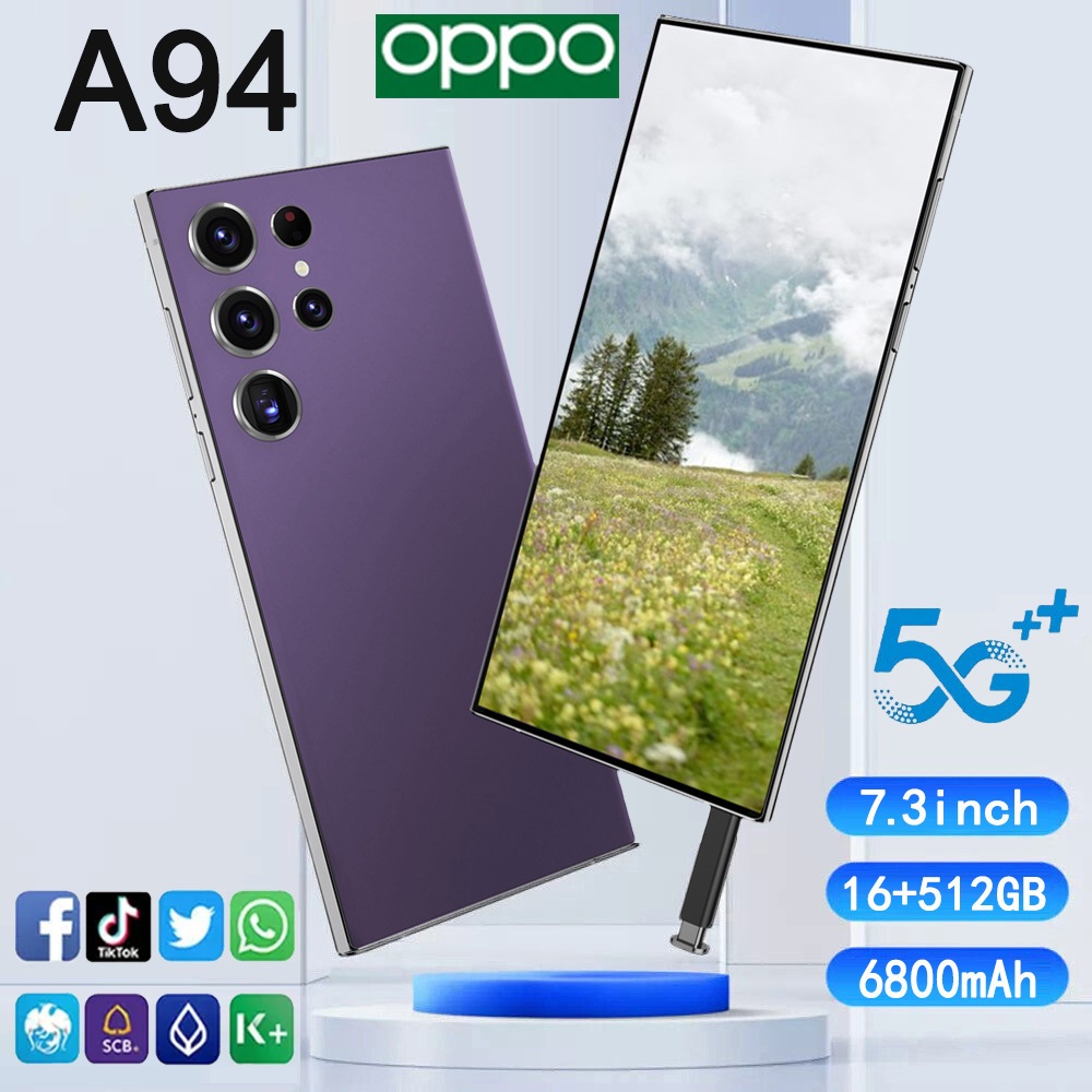 สมาร์ทโฟน OPP0 A94 5G โทรศัพท์ Android หน้าจอ 7.3 นิ้ว 16GB+512GB 6800mAh รองรับ 2 ซิมการ์ด COD