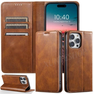 เคสฝาพับ มือถือ กระเป๋าหนัง สำหรับ iphone 16E 16 Pro Max 15 Pro Max 14 Pro Max 16plus 15plus 14plus 17 มีช่องใส่บัตร