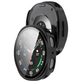 เคสกันรอย+ฟิล์มกระจกในตัวสำหรับ Samsung Galaxy Watch 9/8 40mm/44mm/Classic 46mm แบบนิ่ม/แบบแข็ง กันกระแทก ปิดจอครบ