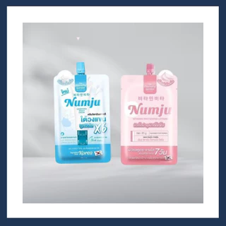 นัมจู 2 สูตร นัมจูสีชมพู (Numju Vitamin Whitening Lotion) และ นัมจูสีฟ้า (Numju Underarm Bright Cream)