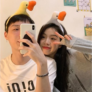 ที่คาดผมไก่ ที่คาดผมแฟชั่น ลายไก่สีเหลือง ไก่สีขาว ที่คาดผมส…