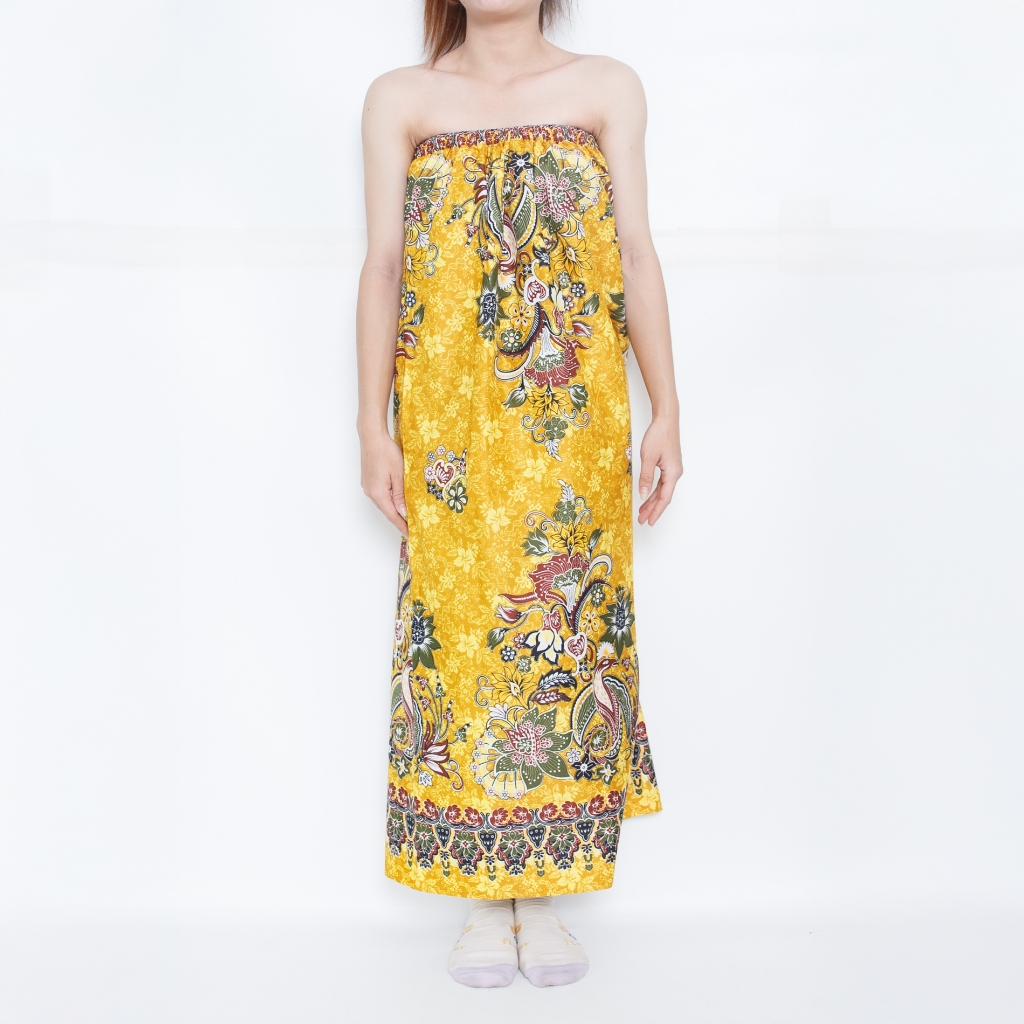 [ฟรีหมวกอาบน้ำ] ผ้าถุง (กระโจมอก) หัวยางยืด ลายสวย ผ้านิ่มแห้งไว แถม 1 สุ่มหมวกคลุม