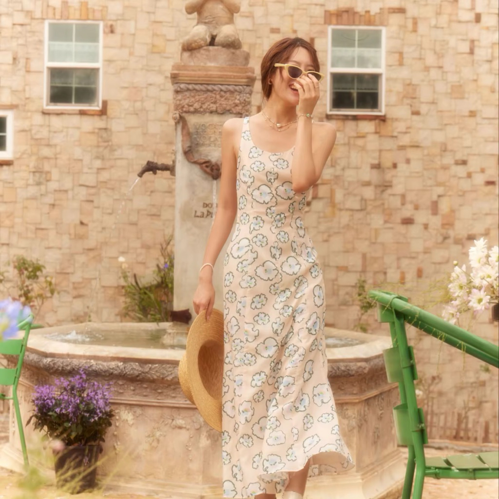 lookbooklookbook murphy dress sweet pea ชุดเดรส แขนกุด ลายดอก