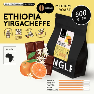 เมล็ดกาแฟคั่วกลาง Ethiopia Yirgacheffe G2 (Medium Roast) (Specialty Coffee)