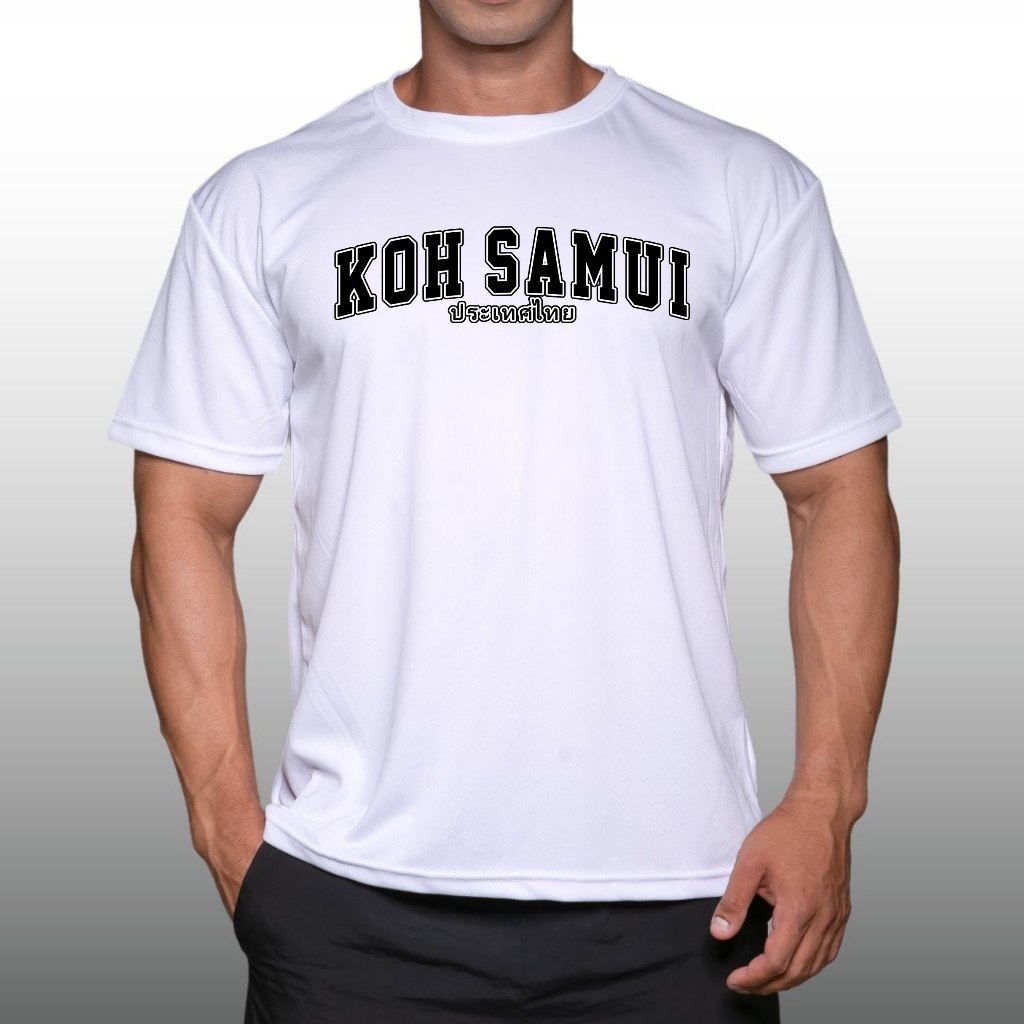KOH SAMUI เสื้อยืดแขนสั้นผู้ชาย Men’s Gym Workout Bodybuilding Muscle T-Shirt