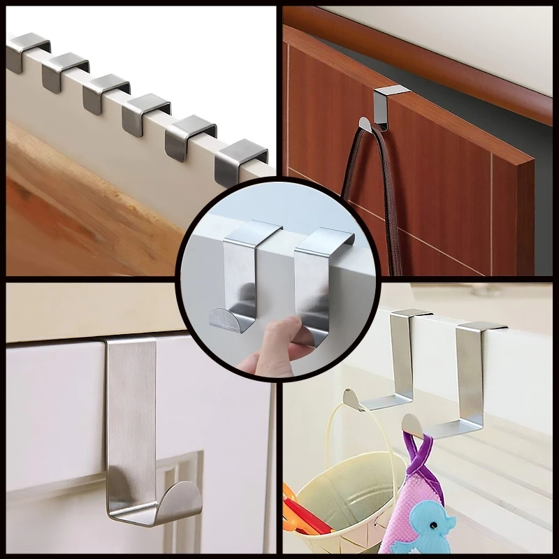 💕SW💕ตะขอแขวนเสื้อรูปตัว Zตะขอตู้ตู้เสื้อผ้าประตูด้านหลังตะขอหอพักครัวเรือนไม่ทําเครื่องหมายเสื้อชั้นวางประตูตะขอเสื้อชั้