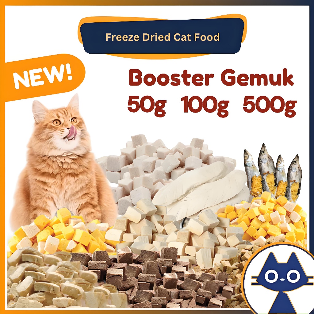 ฟรีซดรายแมว 100g ขนมแมว ขนมสุนัข อกไก่เต๋า ไข่แดง หญ้าแมว แซลมอน ตับไก่ อกเป็ด หน้าอกไก่ชิ้น Freeze Dried ฟู้ดเกรด100%