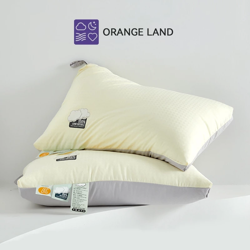 ORANGELAND 3D หมอนไมโครไฟเบอร์ หมอนโรงแรม นุ่ม ป้องกันไรฝุ่นและแบคทีเรีย หมอนหนุนสุขภาพ นุ่มและสบาย