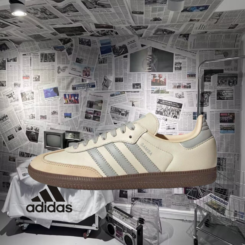 （ของแท้ 100 %）💛 adidas originals Samba OG spezial gazelle JH7299 สีขาว/น้ำตาล/สีเบจ