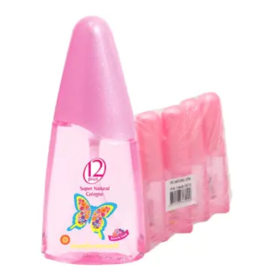ขนาด 30 มล. x 6ขวด ทเวลฟ์ พลัส ซุปเปอร์ เนเชอรัล โคโลญ กลิ่น บัตเตอร์ฟลาย สวีท สีชมพู