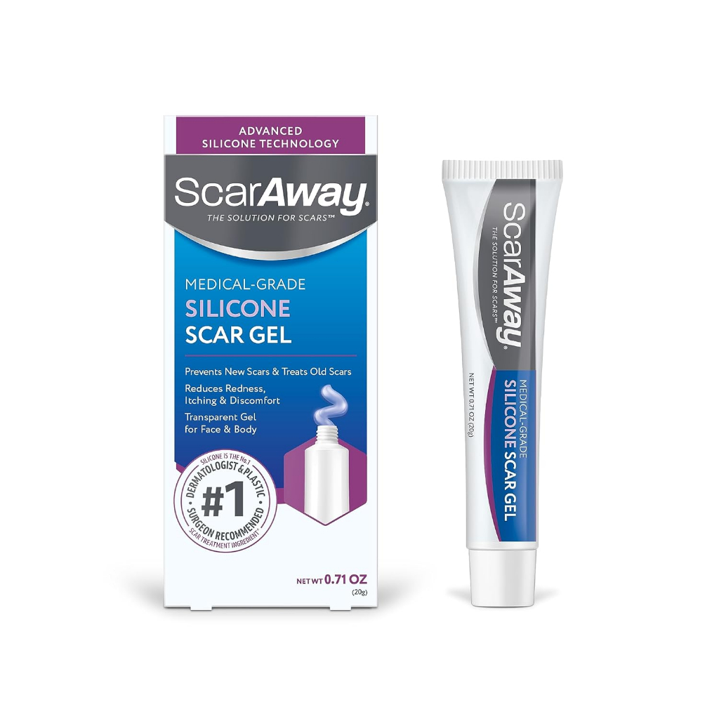 ScarAway Silicone Scar Gel, Helps Improve Scars from Injury, Burns & Surgery, Water Resistant, 20g