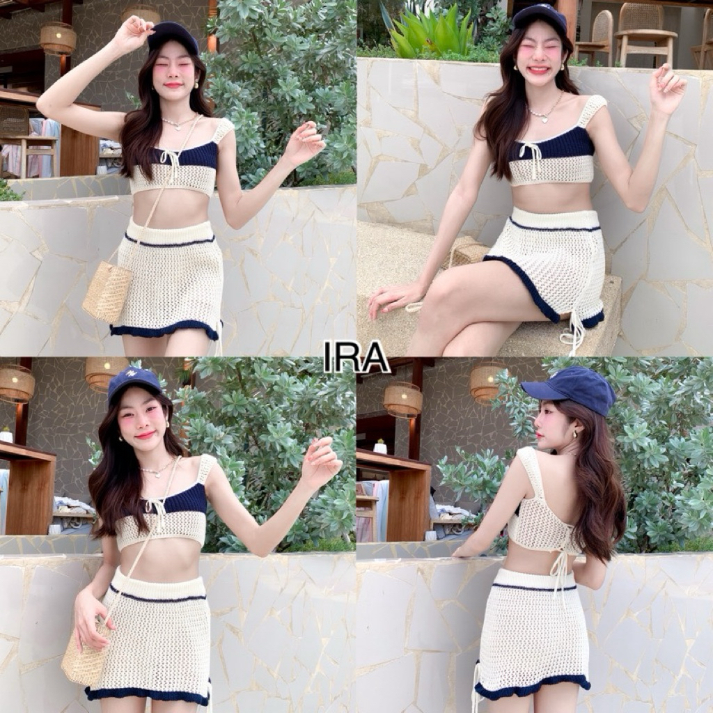 (ลองสวม 1 ครั้ง) By IRA Ruby set สีกรมท่า