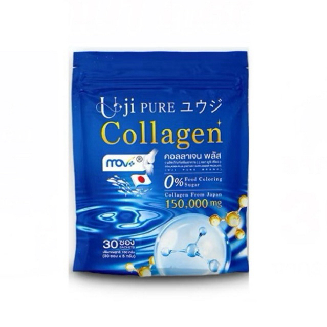ยูจิ เพียว คอลลาเจน รสเมล่อน Uji pure Collagen (30ซอง) ดูแลข้อ เข่า กระดูก