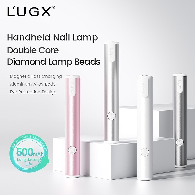 ไฟฉายล็อคอะไหล่ L'UGX แบบพกพา ชาร์จเร็วด้วยระบบแม่เหล็ก 500mAh ไฟฉาย LED ล็อคสีเจล