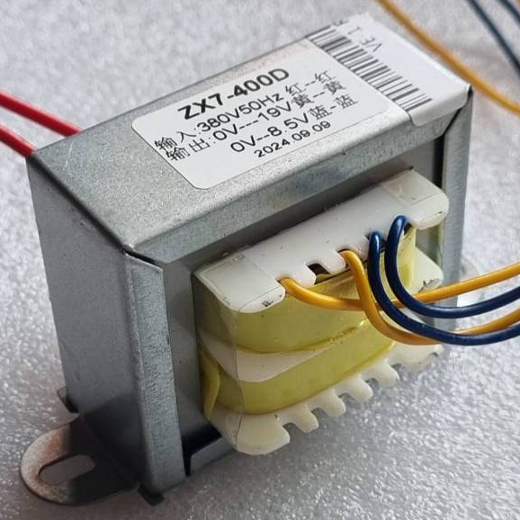 หม้อแปลงเครื่องเชื่อมอินเวอร์เตอร์ ZX7-400D | ขดลวดทองแดงเต็ม | อินพุต 380V เอาต์พุต 8.5V / 19