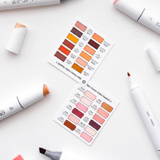 FOLIO ART : ปากกามาร์คเกอร์ Ohuhu เซตสี 24 Skin Tone colors (Kaala Series) 90406