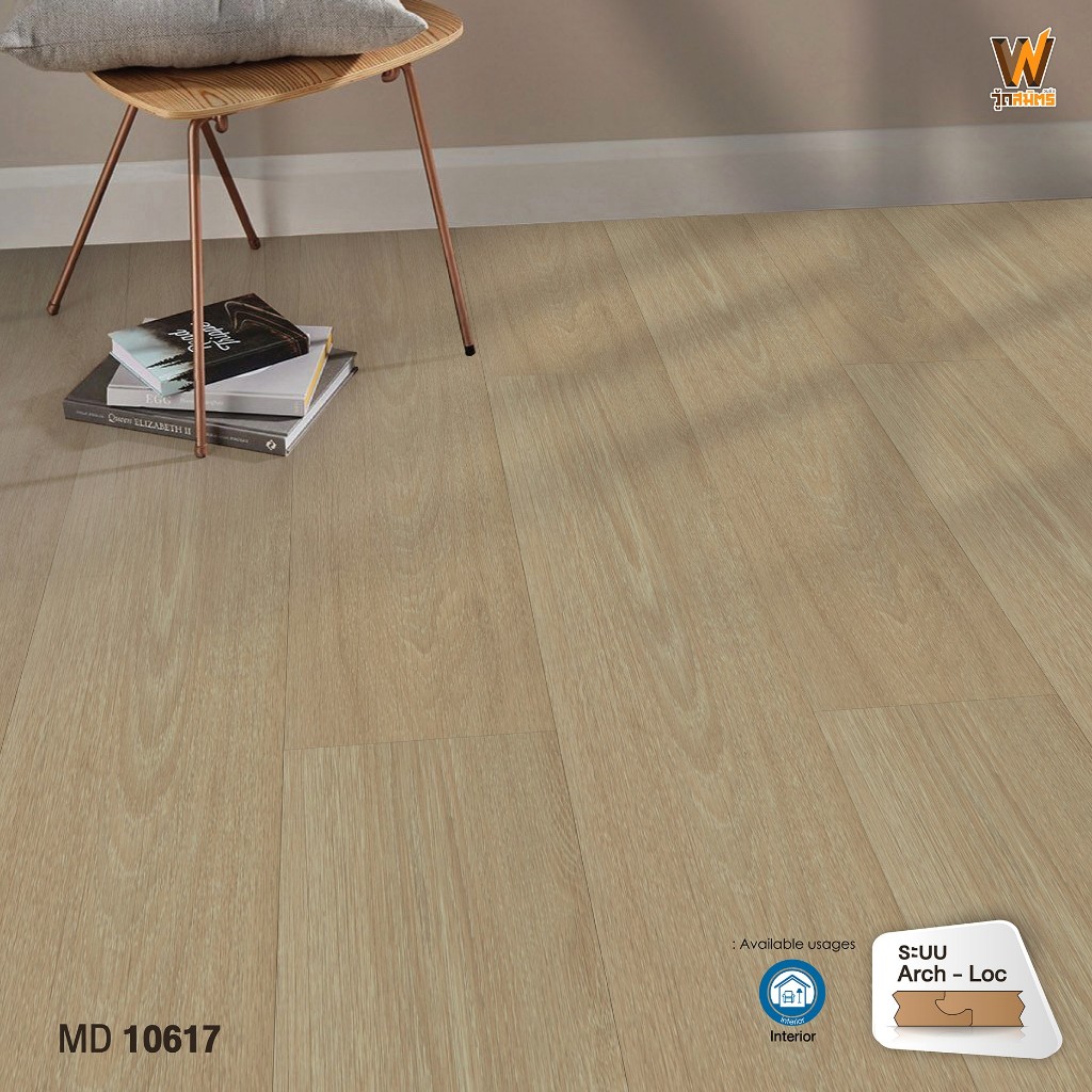 ไม้พื้นลามิเนต รุ่น Standard ไม้พื้นMD10617(8x192x1205)E2V2AC3 WG BO