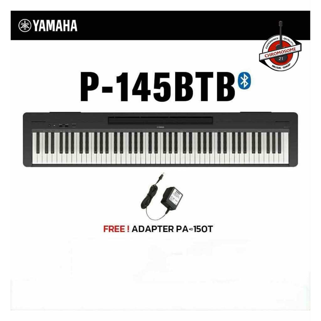 เปียโนไฟฟ้า Yamaha P-145 BTB 88 คีย์:สามารถเชื่อมต่อ Bluetooth