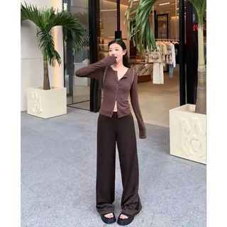 ✅️พร้อมส่ง *จาก🇹🇭 #9763 ✨️TAG: WG.WE 🇰🇷 กางเกงเอวยางยืด 2 Size มีกระเป๋าข้าง ผ้านุ่มใส่สบาย แมทง่าย สวยทุกสี