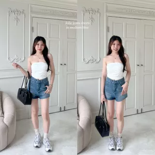 Beberlin กางเกงยีนส์ขาสั้น ใส่สบาย ลุคคุณหนู / No : 1002