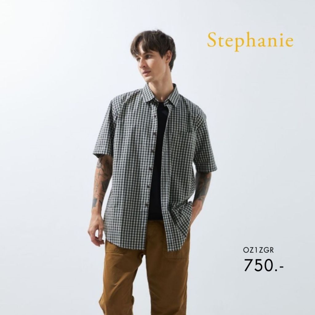 Stephanie เสื้อเชิ๊ตผู้ชายแขนสั้น OZ1ZGR