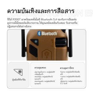 【พันธมิตรเชิงกลยุทธ์ของ IPSC】EARMOR M300T หูฟังยุทธวิธีสำหรับรับเสียงและตัดเสียงรบกวนรองรับโหมดการรับเสียงหลายรูปแบบ