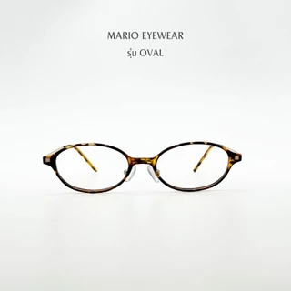 MARIO รุ่น OVAL แว่นตา แว่นกรองแสง แว่นสายตา เลนส์ตัดประกอบใหม่ เลนส์แท้100%