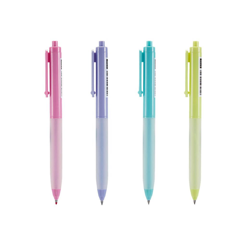 Bantex ปากกาเจล 1แท่ง แบบกด หมึกดำ 0.5mm ปากกา การจัดส่งแบบสุ่มสี เครื่องเขียน อุปกรณ์การเรียน Gel p