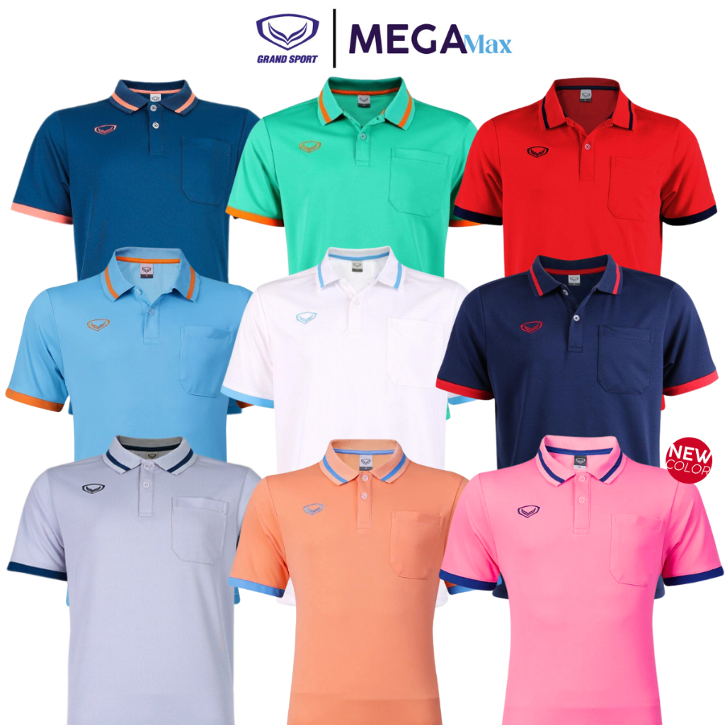 เสื้อโปโล Grand sport 12-585 เสื้อคอปก ชาย มีกระเป๋าอกซ้าย ซับเหงื่อ ระบายอากาศ (โพส 1/2) - รูปที่ 6