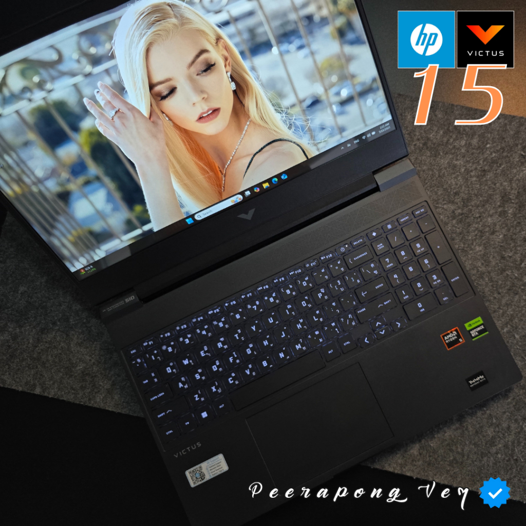 HP Victus 15 [ประกัน 19-6-69]/4050+R5-8645HS มือ 2 พร้อมใช้ บอดี้สวย #อุดรรับมือ ,ของดี ราคาโดน