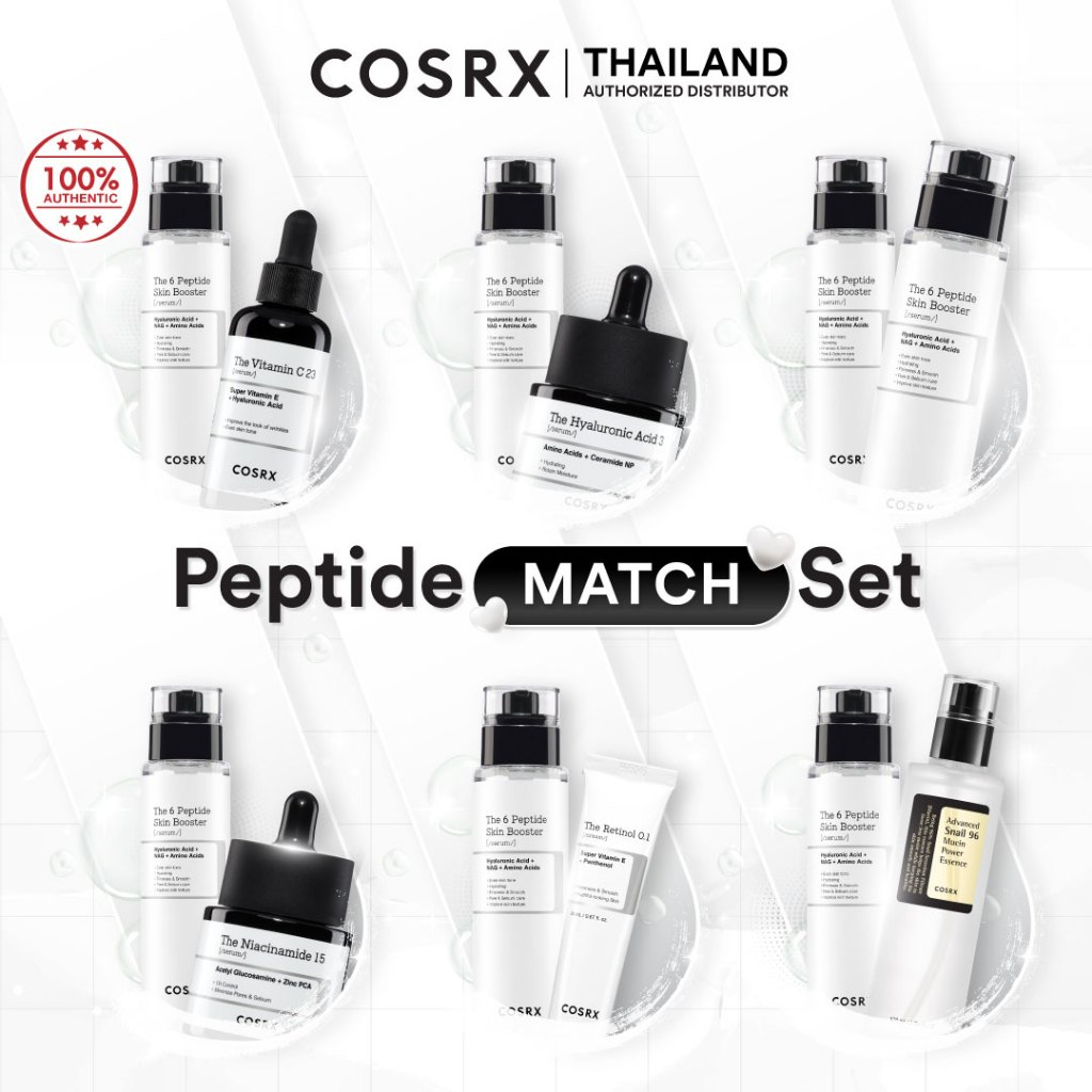 COSRX เซ็ตเปปไทด์เซรั่ม The 6 Peptide Skin Booster Serum Match Set