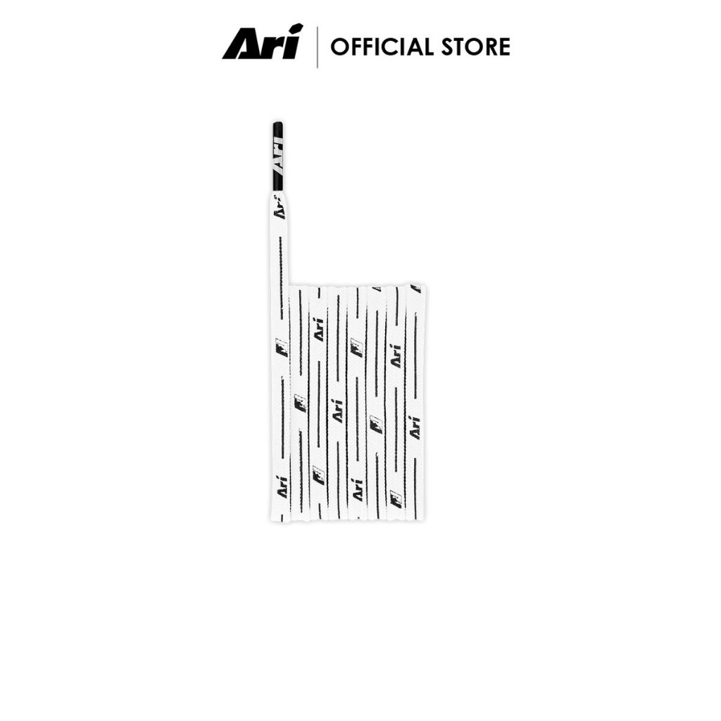 ARI COLORFUL SHOELACES - 3MM/115CM - WHITE (AHW1244-02) เชือกรองเท้า อาริ COLORF