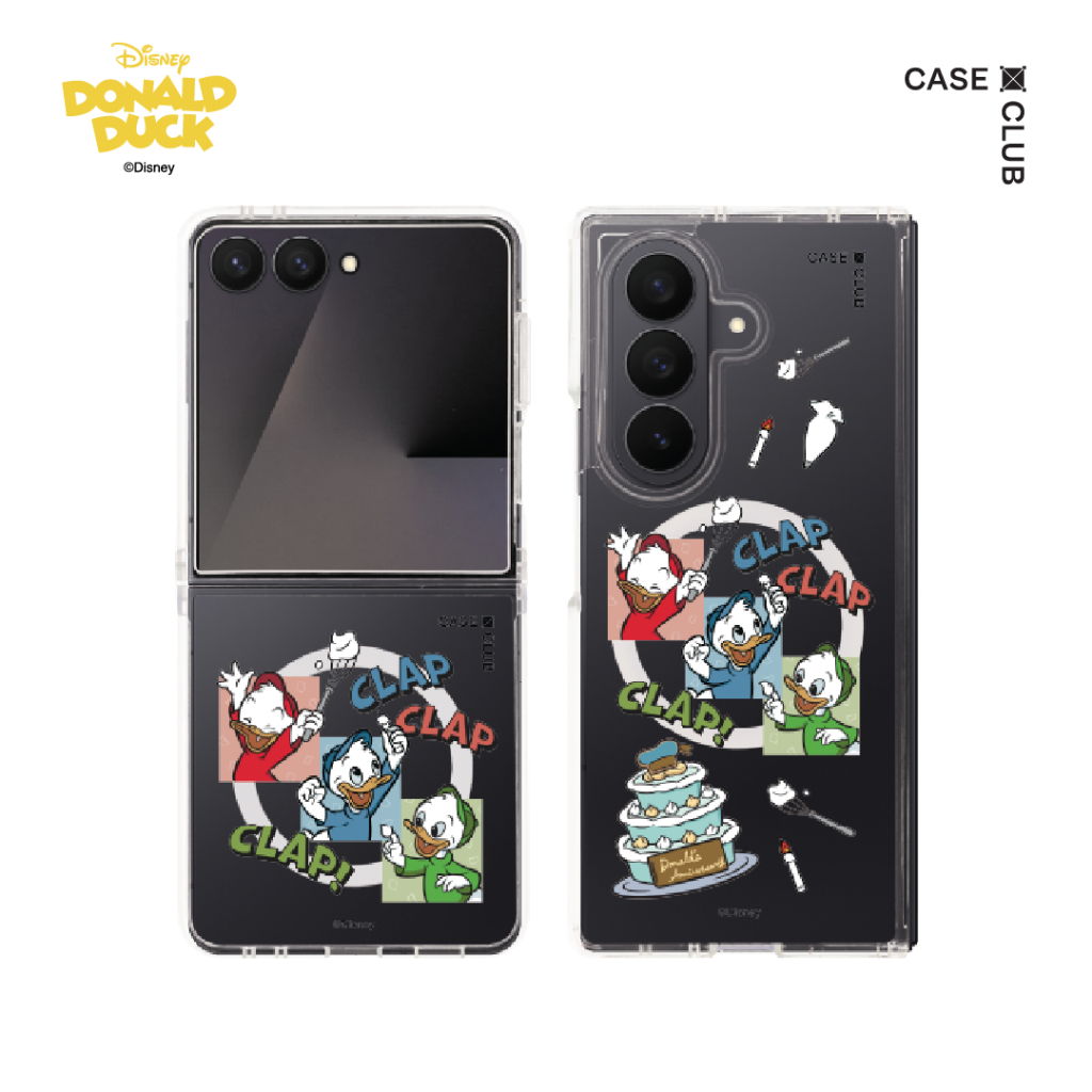 CaseClub เคสซัมซุง เคส Samsung Galaxy Z Flip 7 / Fold 7 ลาย Donald Duck Clap