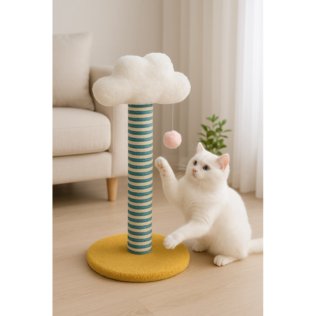 พร้อมส่งในไทย🇹🇭 ส่งเร็วทันใจ คอนโดแมวที่ลัลเล็บแมวรุ่นCloud สูง50 cm