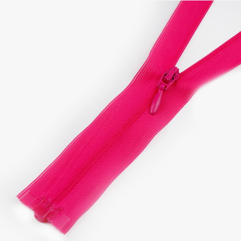 ซิปซ่อน เปิดท้าย (โทนชมพู) ขนาด 10นิ้ว - 18นิ้ว ซิปซ่อนถอดได้ - รูปที่ 4