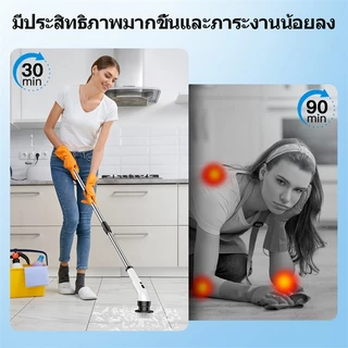 【รับประกัน 5ปี】elago แปรงขัดห้องน้ำไฟฟ้า 9in1 ใช้ทำความสะอาดห้องน้ำ ยืดและหดได้ แปรงทำความสะอาดไฟฟ้า electric spin scrub