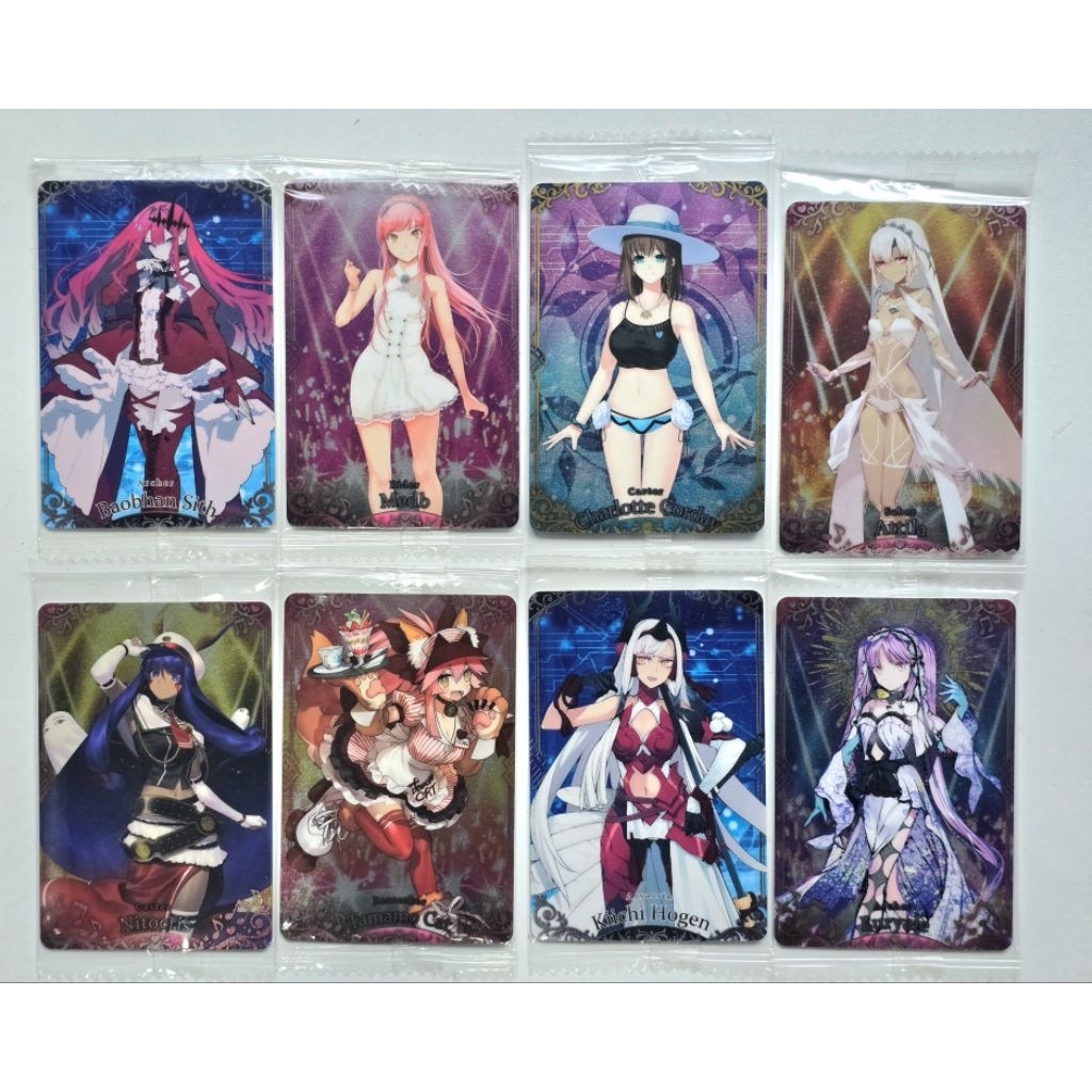 การ์ดเวเฟอร์ FGO การ์ดพลาสติก Wafer Card Fate Grand Order [FGO] Wafer Card Bandai ของใหม่ซีล แยกใบ