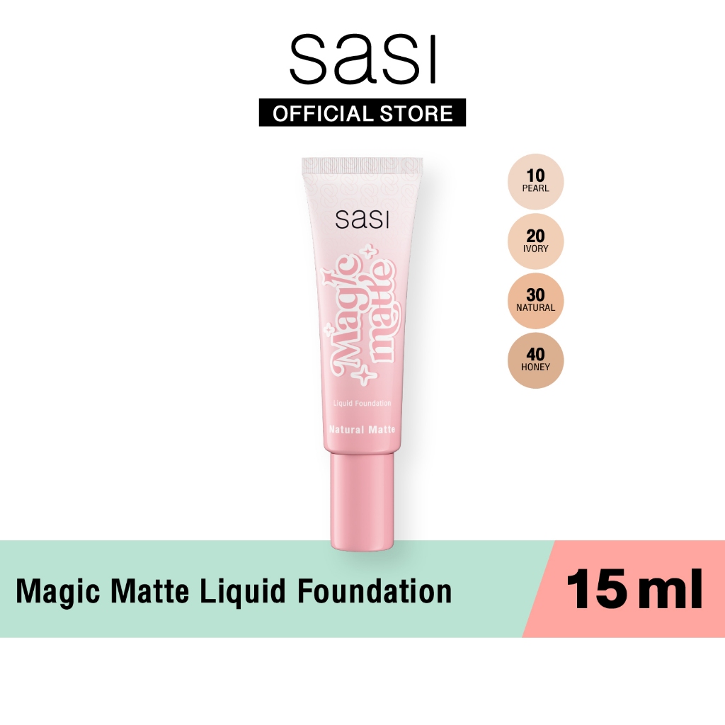 [ใหม่] sasi เมจิก แมท ลิควิด ฟาวน์เดชั่น Magic Matte Liquid Foundation 15 ml