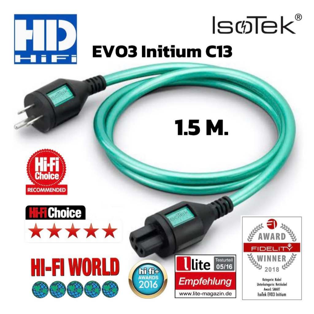 ISOTEK EVO3 INITIUM C13 Powercord สำหรับเครื่องเสียงบ้าน