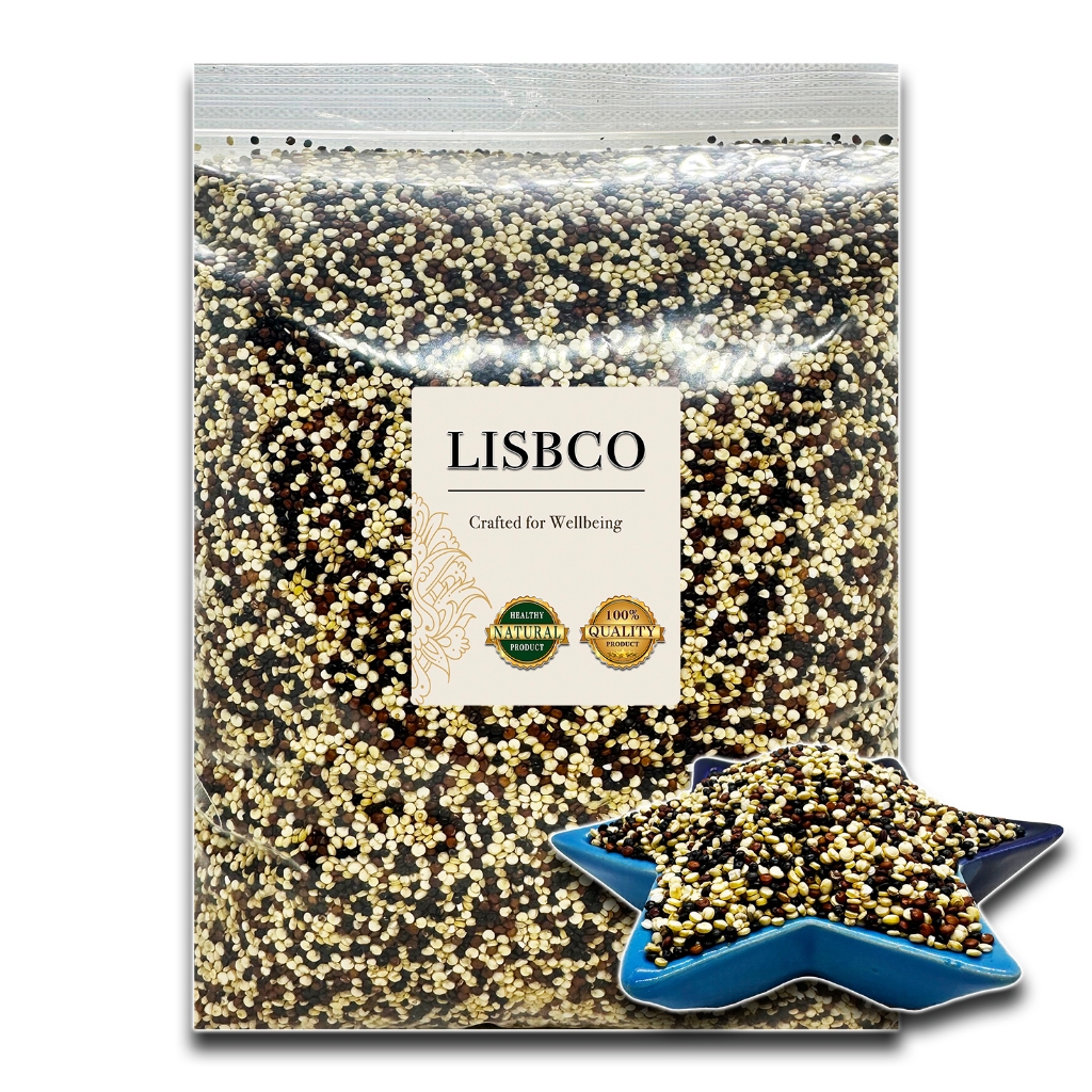ควินัว 3 สี 900 กรัม Tri Color Quinoa Grade AA+ ควินัวดำ ควินัวแดง ควินัวขาว ถั่ว ธัญพืช ปลอดสารเคมี