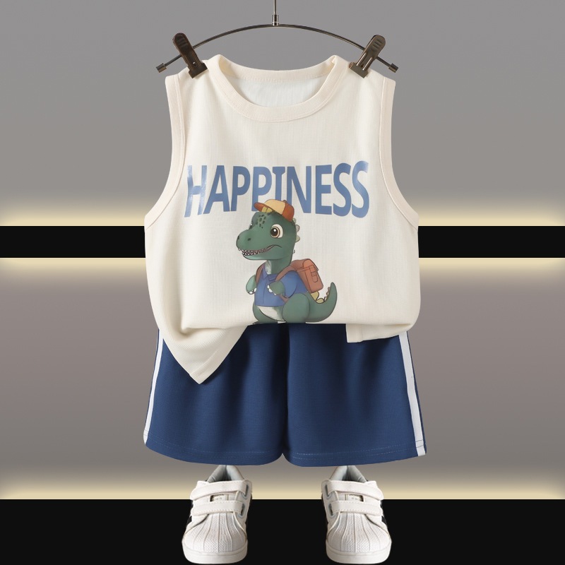 ชุดเสื้อกล้ามเด็ก ระบายอากาศดี+สไตล์เกาหลี ใส่สบาย พร้อมส่ง - รูปที่ 2