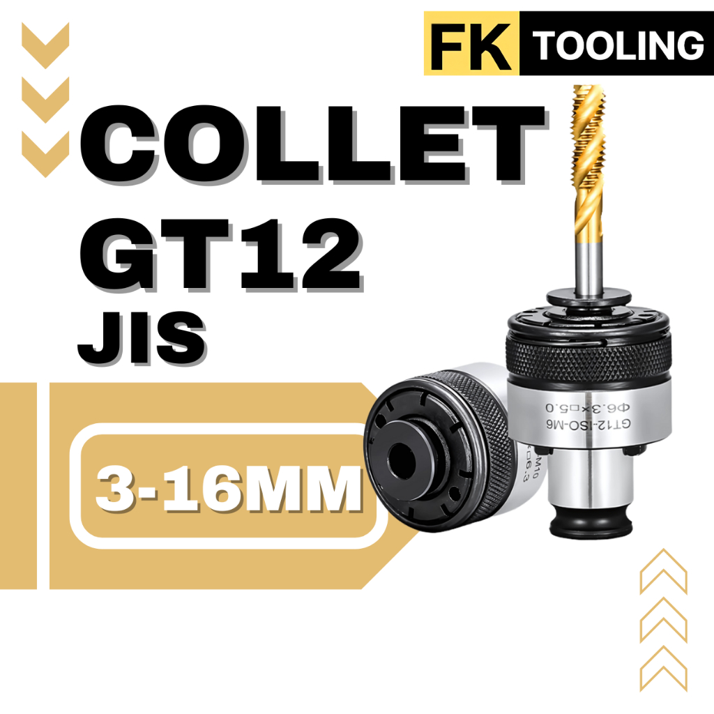 ลูกคอลเล็ต GT12 COLLET GT12 (ขนาด 3-16มิล) ลูกคอลเล็ต หัวจับดอกจับต๊าป