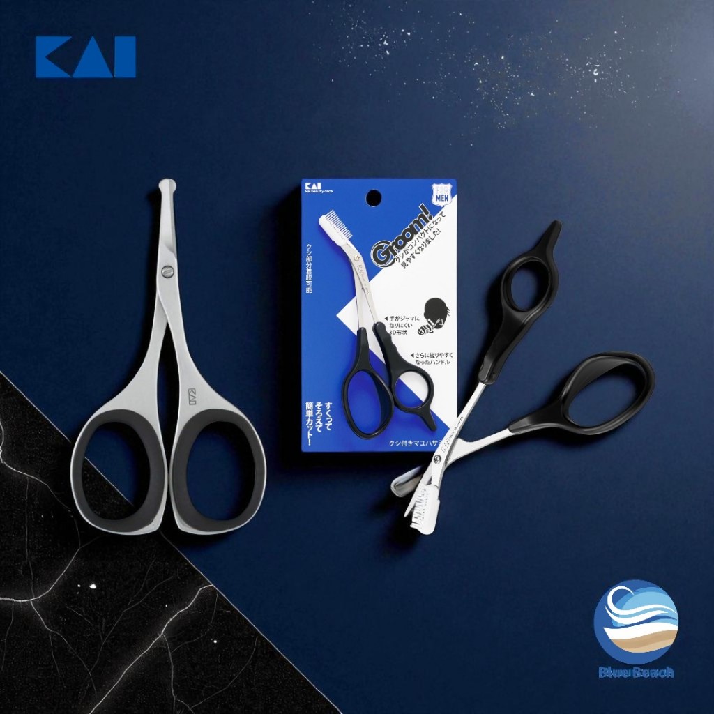 KAI Groom! Premium Grooming Scissors/กรรไกร5รุ่น/คุณภาพญี่ปุ่นแท้/ดีไซน์สำหรับผู้ชาย